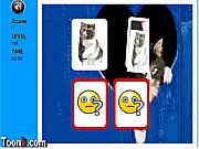 Cute Cats Memory Matching free online puzzle game with pairs of adorable cat pictures