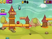 Monster Adventure free online platformer game with a cute monster collecting stars on PlayArcadeHub