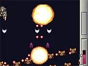 Pararalyzer free online game screenshot. A spaceship firing rapidly while navigating a densely packed screen of enemy bullets.