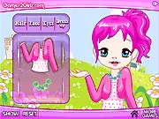 Play free Spring Girl Lovely Hairstyle Makeup game online, girl receiving a full spring makeover with new hair and clothes