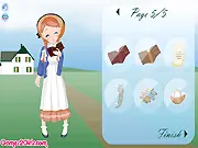 Play Anne of Green Gables Dress Up free game online, style young Anne Shirley before school, literary themed makeover
