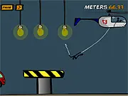 The Spider Stickman character swinging on a web high above cars and city traffic in the physics-based Spider Stickman 2 online game.