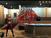 Screenshot from Best Cops online shooter game showing targets of bad guys and innocent bystanders in a tense scenario, a free action game.