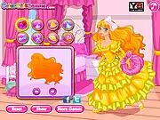 Runaway Princess Dressup free online game, styling a princess with new clothes and hair for her escape from the castle
