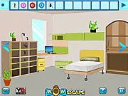 Wow Colorful Room Escape free online puzzle game screenshot of a brightly colored room interior