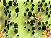 Play Fruit Liberation free online driving shooter game, collecting fruit and destroying bugs with a car