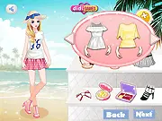 Two university graduates, Cathy and Zoey, posing in stylish summer outfits with a sunny Florida beach and palm trees in the background, ready for their holiday.