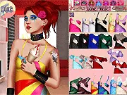 Screenshot of the Grace Dress-Up game showing the cheerful student Grace wearing a fashionable outfit, ready to travel or take a photo for Instagram.