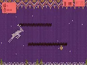 Deer Sprint free online game screenshot, deer running in winter landscape, collecting Christmas tree balls