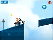 Play The Chopper Ride 2 free online. Image of a player riding a custom chopper bike through a scenic valley or downhill track.