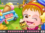 Baby Hazel looking for hearts in the free online hidden object game Baby Hazel Hidden Hearts