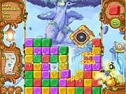 The Gospo's Great Adventure puzzle game board showing a grid of colored cubes, star cubes, and the special Star Catcher element.