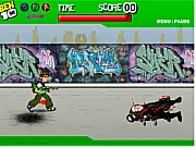 Ben 10 Survivor game, Ben 10 character shooting at dark forces, action shooting game online