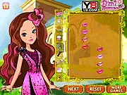 Briar Beauty Makeover game image showing the Ever After High character getting a new stylish outfit and makeup
