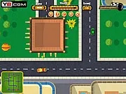 Cement Truck Parking Simulator online free game, driving a large cement truck to a construction site to fill holes