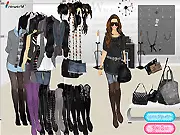 Cool Hunter online fashion game showing a stylishly dressed girl on a Christmas street in New York