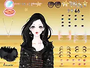Cold Days Dress Up online game featuring a girl in a stylish, warm winter outfit