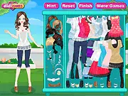 Screenshot of Lace Girl Dressup game showing a beautiful girl modeling a delicate, elegant lace dress with fine jewelry accessories