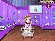 Screenshot of Melisa Jewelry Designer game showing virtual hands crafting a beaded necklace with various tools and colorful charms