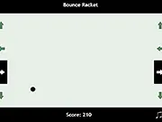Bounce Racket online game screenshot showing two paddles trying to hit a fast-moving ball in a classic arcade setting