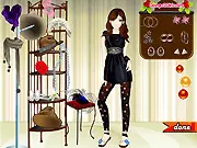 Claire's Shopping Christmas Season free online game, girl at shopping mall, festive dress up game screenshot