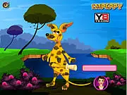 Peppy's Pet Caring Kangaroo free online game – cleaning, bathing, and dressing up a kangaroo