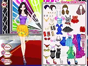 Various Style Model dress up game, fashion model Beatrice wearing a stylish summer designer dress, model on the podium