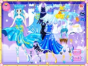 Play Blue Sky Fairy Dress-Up game online free, styling a magical, beautiful, and dreamy fairy outfit with wings