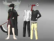Red Dress Up free online styling game, creating a dramatic outfit with red clothes and accessories on PlayArcadeHub