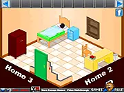 Screenshot from the free online point and click game Cutaway Escape Freestyle 2 showing a room with hidden puzzles and clues