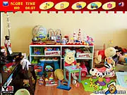 Play Messy Toys Room free online hidden objects game in a colorful, cluttered children's bedroom