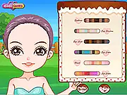 Screenshot of Delicious Ice Cream dress-up game showing Jessica in a summery outfit, ready to go out for ice cream