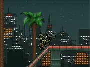 The Night Rider - Free online bike racing game, riding on ground and ceilings in the city on PlayArcadeHub