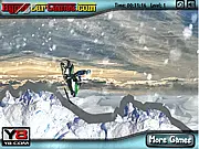 Play Arctic Snowmobile free online driving game navigating a snowmobile on slippery ice in Antarctica