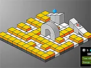 Screenshot of Iso-Infected 3D ball rolling game on an isometric platform