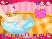 Cinderella's Cocoa Nails free online game, princess manicure salon, fairy tale nail art, play free beauty game