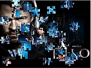 Thor The Dark World Jigsaw Puzzle game screen showing scrambled pieces of an image featuring Thor, play free online puzzle game