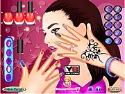 Neon Nails free online game, design neon nail art, virtual manicure makeover