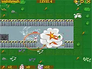 Senso Rabbit free online game screenshot, a rabbit navigating a field of hidden mines to collect carrots