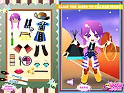 Screenshot of Cowgirl Dress Up free online game showing the cowgirl character Wendy wearing a cowboy hat, jeans, and boots while standing in a Western setting.