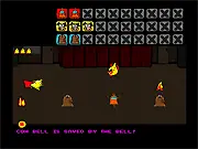 Iconic objects like Taco Bell and a Cow Bell being saved in the Saved by the Bell online game