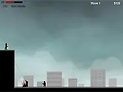 Play Defense 2135 free online survival shooter, defending Earth from robots in the year 2135