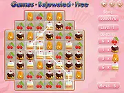 Yummy Match puzzle game screenshot, matching colorful cakes and candy, free match-3 game online