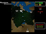 Phantom Warplane game screenshot showing a fighter jet shooting enemies in an aerial arcade combat, play free online