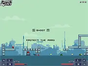 Base Bros. free online defense shooter game, man turrets, shoot flying aircrafts, handgun ground troops, PlayArcadeHub