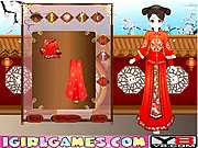 Pretty Chinese Princess 3 free online dress up game, Qing princess celebrating Chinese New Year, beautiful royal clothes and luxury accessories