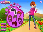 Warm Dating in the Morning dress up game screenshot, Sheena choosing a romantic picnic date outfit, play free online fashion game