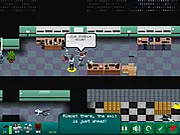 Dead Vault free zombie shooter game online, detective fighting zombies in a bank vault, top-down action game