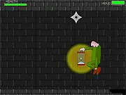Musical Lantern free game screenshot showing a central character attempting to dodge musical notes or colorful obstacles synchronized to the beat