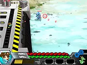 Tiny Defender shooting game, defending a tiny planet from massive invaders